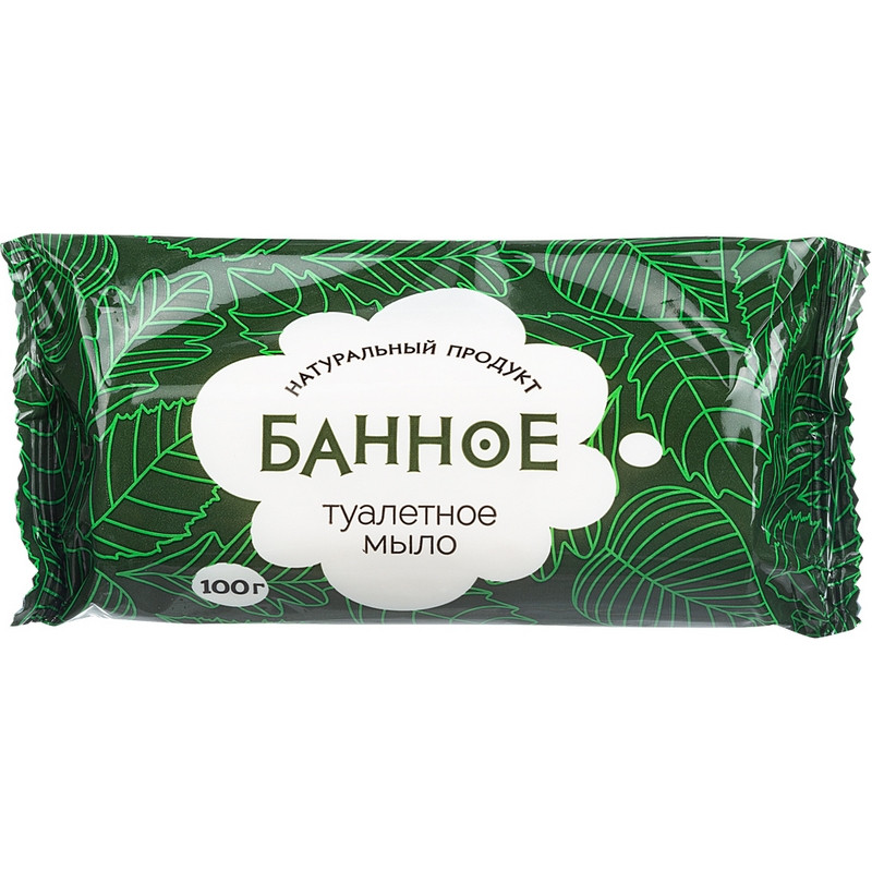 Мыло кусковое туалетное Донагропродукт &quot;Банное&quot;, 100г, флоу-пак, 1шт. (303239)