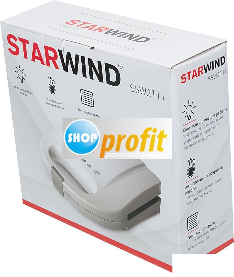 Сэндвичница Starwind SSW2111, белый (SSW2111)