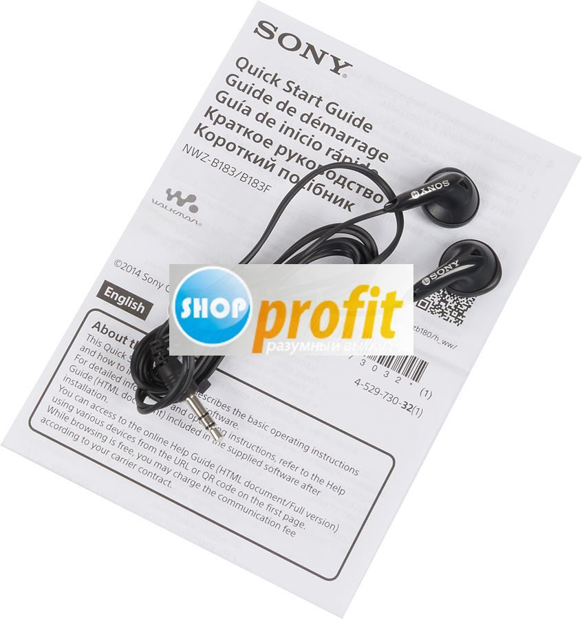 Портативный плеер Sony NWZ-B183FL.EE flash, 4Гб, голубой (NWZB183FL.EE)