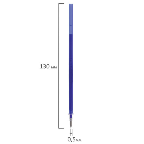 Стержень гелевый стираемый Staff, 130мм (синий, 0.35мм, евронаконечник) 1шт. (GP109R)