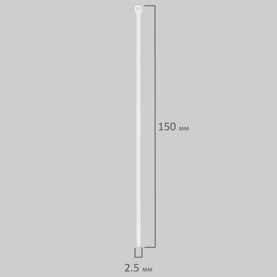 Хомуты (стяжки) нейлоновые Sonnen Power Lock, 2,5х150мм, набор 100шт., белая (607919)