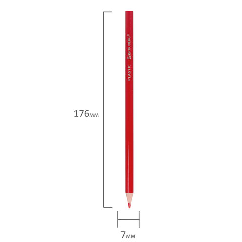 Карандаши цветные 24 цвета Brauberg Premium (L=176мм, 3гр, грифель мягкий 3мм, пластик) 6 уп. (181663)