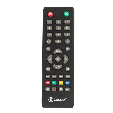 Приставка для цифрового ТВ DVB-T2 D-Color DC705HD, AV OUT, HDMI, USB, пульт ДУ