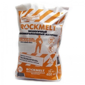 Реагент противогололедный Rockmelt Пескосоль 20кг, до -30°С (4620769390950)