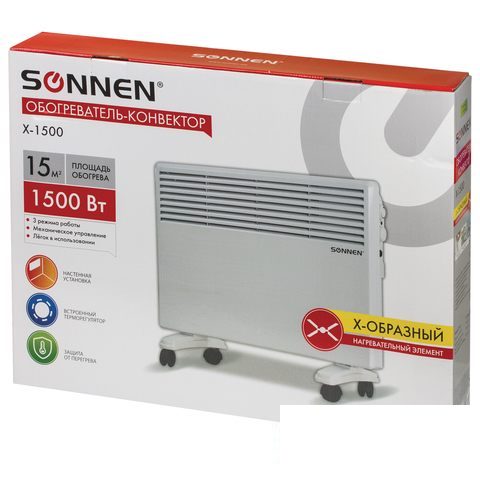 Обогреватель-конвектор Sonnen X-1500, 1500Вт, белый (453495)