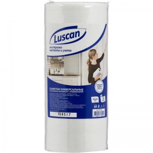 Салфетка хозяйственная Luscan (22x23см) нетканая, 70шт. в рулоне