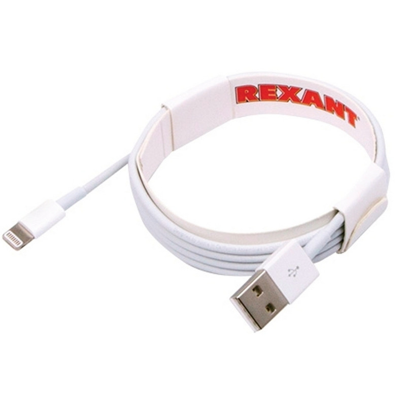 Кабель Rexant 18-0000 MFI, USB - Lightning (Apple), 1м, белый (18-0000)