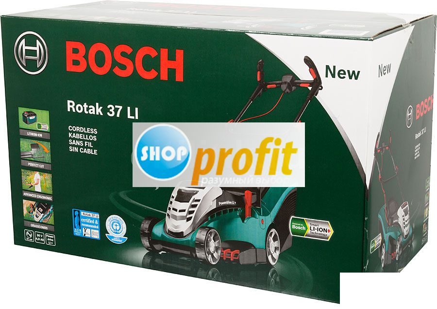 Газонокосилка роторная Bosch Rotak 37 LI электрическая (06008A4400)