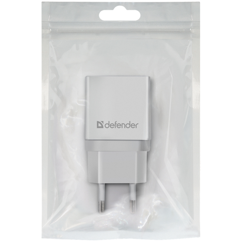 Сетевое зарядное устройство Defender EPA-10, 1хUSB, ток 2.1А, белый (83549)