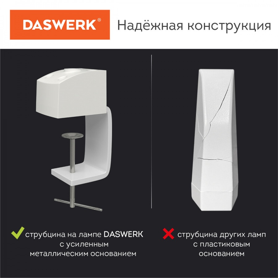 Светильник бестеневой Daswerk, 4 режима яркости (237954)