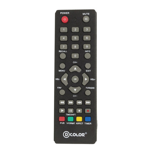 Приставка для цифрового ТВ DVB-T2 D-Color DC1002HD, RCA, HDMI, USB, дисплей, пульт ДУ