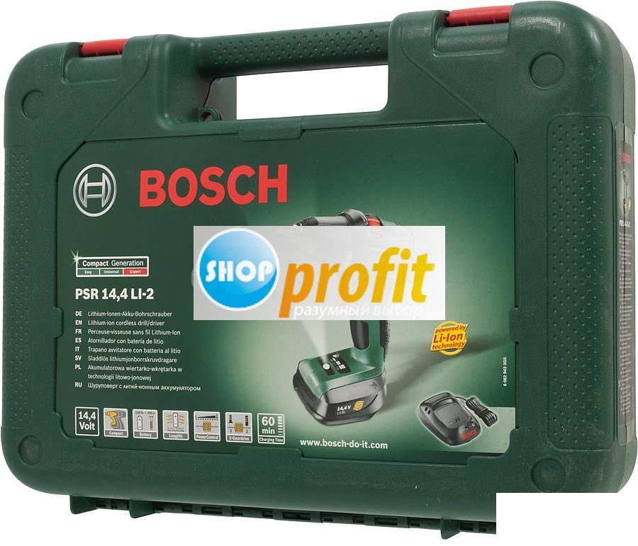 Дрель-шуруповерт аккумуляторная Bosch PSR 14.4 LI-2 (0603973420)