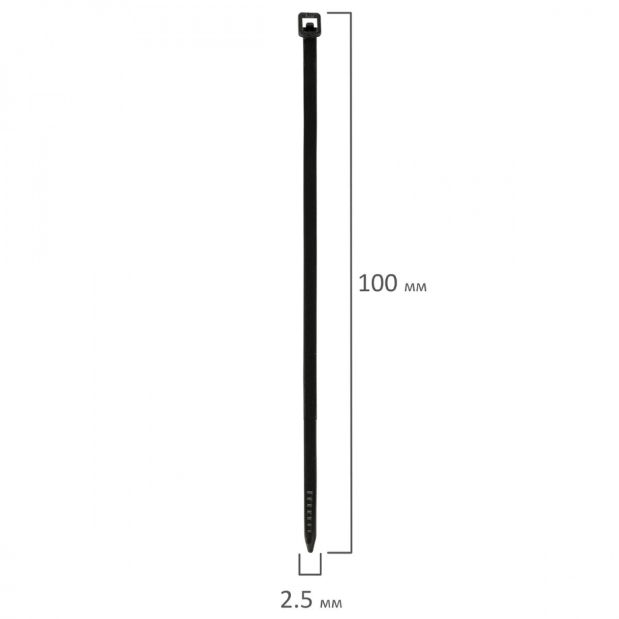 Хомуты (стяжки) нейлоновые Sonnen Power Lock, 2,5х100мм, набор 100шт., черная (607915)