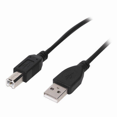 Кабель USB2.0 Sonnen Economy, USB-A (m) - USB-B (m), 1.5м, черный, 5шт. (513118)