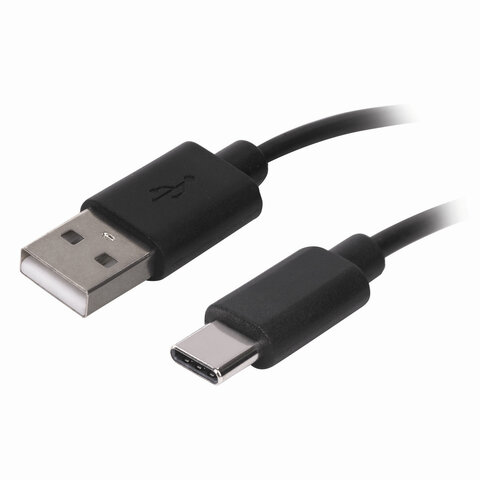 Кабель USB2.0 Sonnen Economy, USB-A - USB Type-C, 1м, черный, 6шт. (513117)